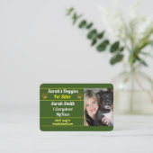 Beruflicher Hundeschalter Visitenkarte (Stehend Vorderseite)