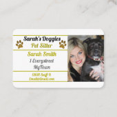 Beruflicher Hundeschalter Visitenkarte (Vorderseite)