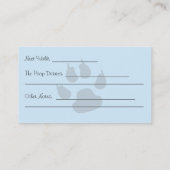 Beruflicher Hundeschlittendienst Visitenkarte (Rückseite)