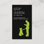 Beruflicher Hundetrainer Visitenkarte (Rückseite)