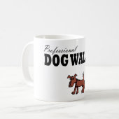 Beruflicher Hundewanderer Kaffeetasse (Vorderseite Links)