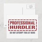 Beruflicher Hurdler Postkarte (Vorne/Hinten)
