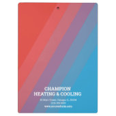 Beruflicher HVAC Klemmbrett (Rückseite)