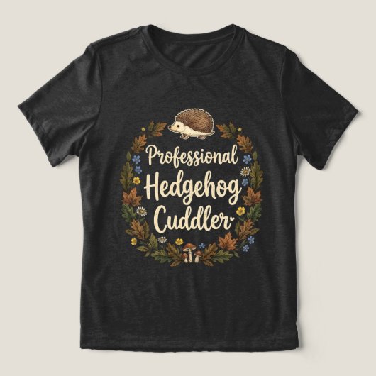 Beruflicher Igelknuddler Tri-Blend Shirt (Design Vorderseite)