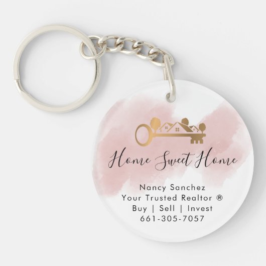 beruflicher Immobilien-Key-Anwesen hinzufügen, bu Schlüsselanhänger (Vorderseite)