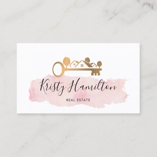 beruflicher Immobilien-Key-Anwesen hinzufügen, bu Visitenkarte (Vorderseite)