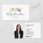 beruflicher Immobilien-Key-Anwesen hinzufügen, bu Visitenkarte (Vorne/Hinten)