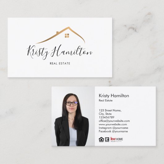 beruflicher Immobilien-Key-Anwesen hinzufügen, bu Visitenkarte (Vorne/Hinten)