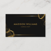 Beruflicher, individualisierbarer Schwarz- und Gol Visitenkarte (Vorderseite)