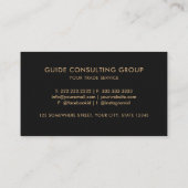 Beruflicher, individuell anpassbarer Schwarzraumko Visitenkarte (Rückseite)