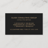 Beruflicher, individuell anpassbarer Schwarzraumko Visitenkarte (Rückseite)