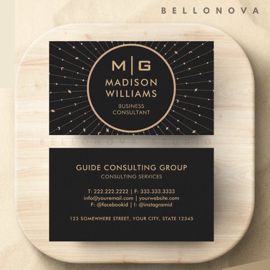 Beruflicher, individuell anpassbarer Schwarzraumko Visitenkarte