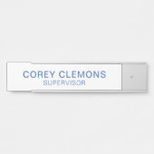 Beruflicher Individuelle Name Titel Office Blue & Türschild (Vorderseite )