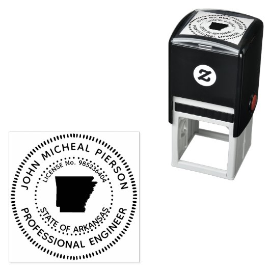 Beruflicher Ingenieur Arkansas Permastempel (Beispiel)