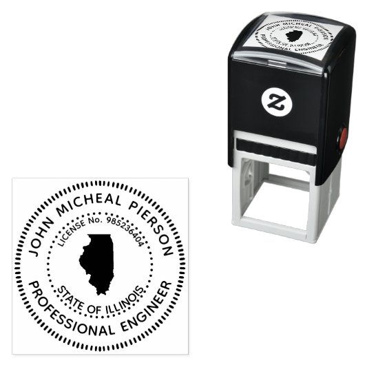 Beruflicher Ingenieur Illinois Permastempel (Beispiel)