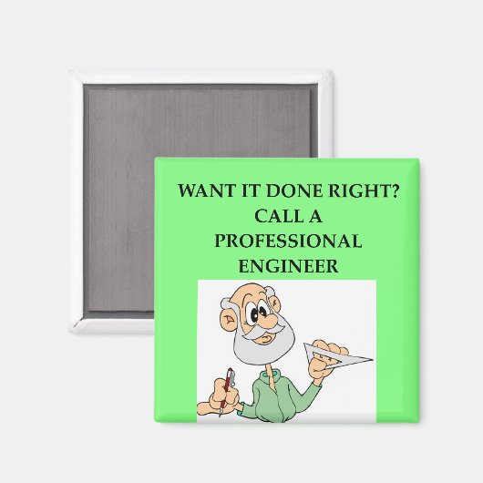 BERUFLICHER Ingenieur Magnet (Vorderseite/Rückseite)