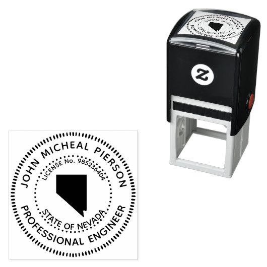 Beruflicher Ingenieur Nevada Permastempel (Beispiel)