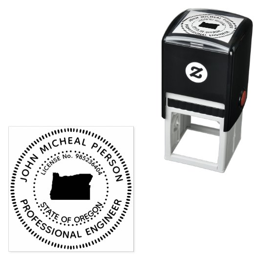 Beruflicher Ingenieur Oregon Permastempel (Beispiel)