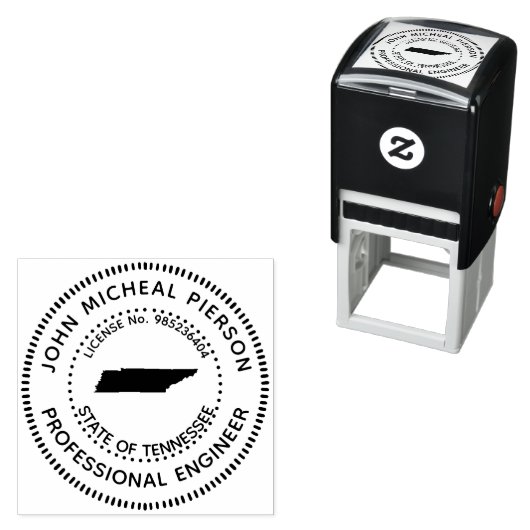 Beruflicher Ingenieur Tennessee Permastempel (Beispiel)