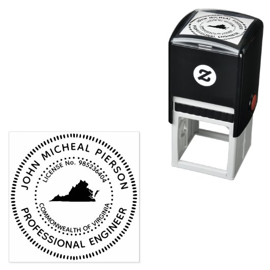 Beruflicher Ingenieur Virginia Permastempel (Beispiel)