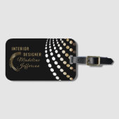 Beruflicher Innenarchitekt - Gold und Schwarzes Gepäckanhänger (Vorderseite (Horizontal))