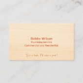 Beruflicher Installations-Service für den Verputz Visitenkarte (Rückseite)