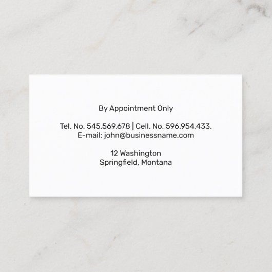 Beruflicher Jagdführer Visitenkarte (Rückseite)