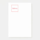 Beruflicher klassischer Name, rot Post-it Klebezettel (Vorderseite)