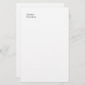 Beruflicher klassischer Schriftart Minimalistische Briefpapier (Vorne/Hinten)
