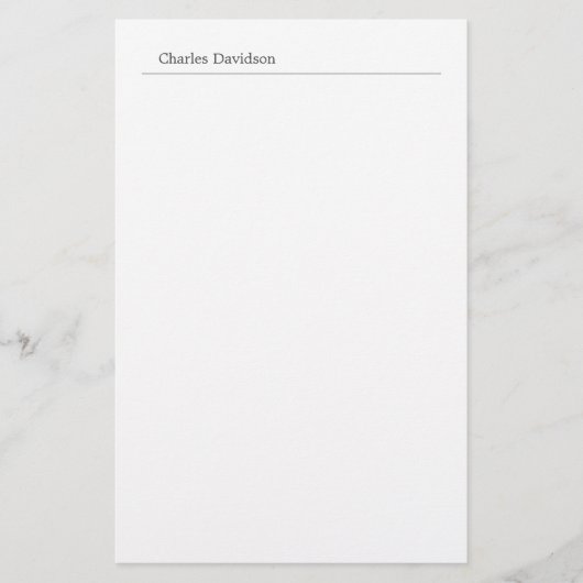 Beruflicher klassischer Schriftart Minimalistische Briefpapier (Vorderseite)