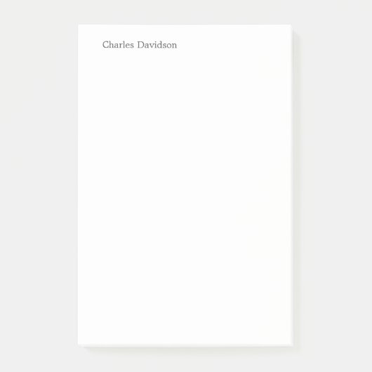 Beruflicher klassischer Schriftart Minimalistische Post-it Klebezettel (Vorderseite)