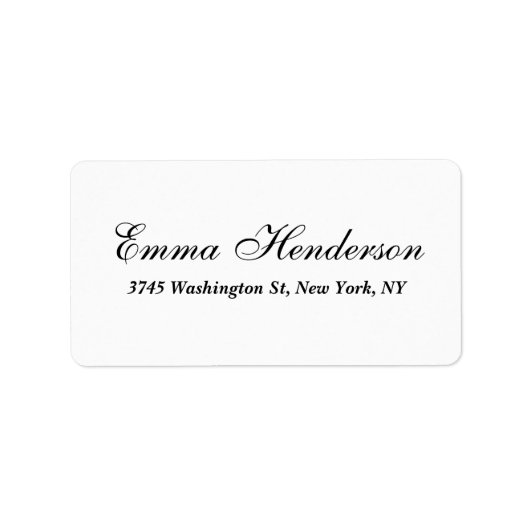 Beruflicher, klassischer Text Adressaufkleber (Vorne)