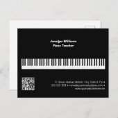 Beruflicher Klavierlehrer Musikbusiness QR-Code Postkarte (Vorne/Hinten)