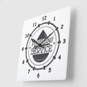 Beruflicher Klempner Quadratische Wanduhr (Winkel)