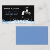 Beruflicher Klempnerservice für die Wassergestaltu Visitenkarte (Vorne/Hinten)