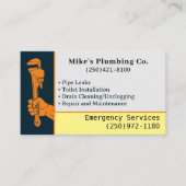 Beruflicher Klempnerservice Visitenkarte (Vorderseite)