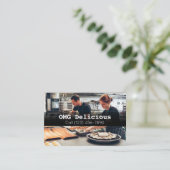 Beruflicher Koch Kochrestaurant Visitenkarte (Stehend Vorderseite)