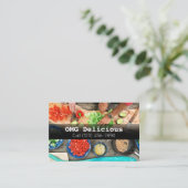 Beruflicher Koch Kochrestaurant Visitenkarte (Stehend Vorderseite)