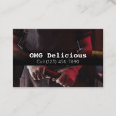 Beruflicher Koch Kochrestaurant Visitenkarte (Vorderseite)