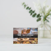 Beruflicher Koch Kochrestaurant Visitenkarte (Stehend Vorderseite)