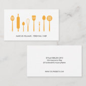 Beruflicher Koch | Kochutensilien Visitenkarte (Vorne/Hinten)