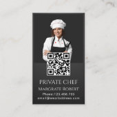 Beruflicher Koch Minimalistische schwarze Typograf Visitenkarte (Vorderseite)