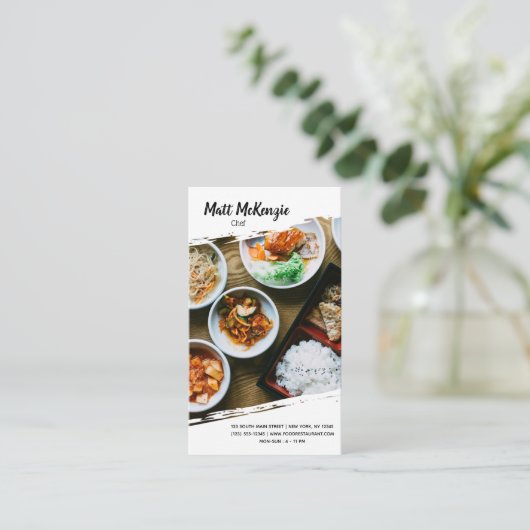Beruflicher Koch Visitenkarte (Stehend Vorderseite)