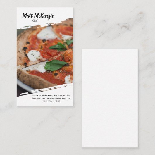 Beruflicher Koch Visitenkarte (Vorne/Hinten)