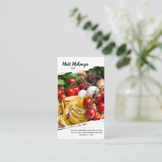 Beruflicher Koch Visitenkarte (Stehend Vorderseite)