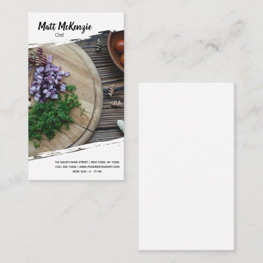 Beruflicher Koch Visitenkarte (Vorne/Hinten)