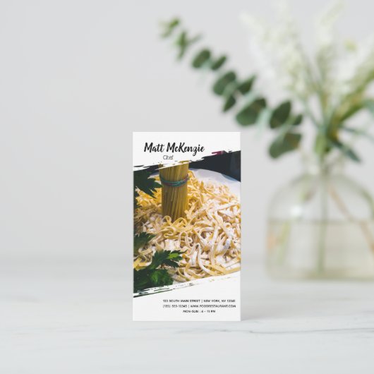 Beruflicher Koch Visitenkarte (Stehend Vorderseite)