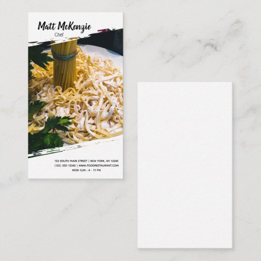 Beruflicher Koch Visitenkarte (Vorne/Hinten)