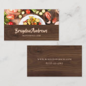 Beruflicher Koch Wood Food Catering Visitenkarte (Vorne/Hinten)