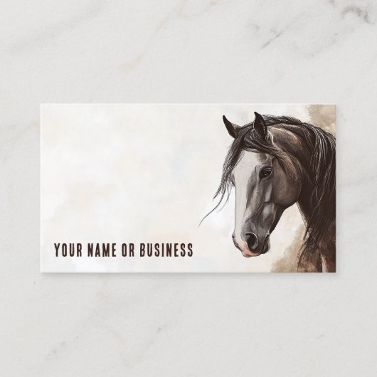 Beruflicher Kontakt mit dem Pferd Visitenkarte (Vorderseite)